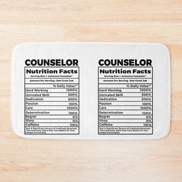 Item preview, Counselor Nutritional Facts designed and sold by TeesYouWant.