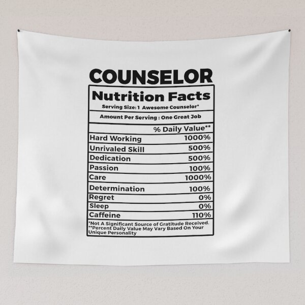 Item preview, Counselor Nutritional Facts designed and sold by TeesYouWant.