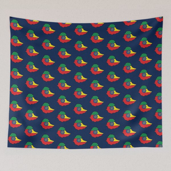 Item preview, Ethiopia country shape flag designed and sold by Rachael Taylor.