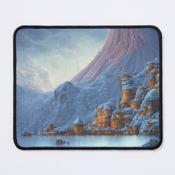 Item preview, Volcano on the lake in winter designed and sold by m-y-A-I-A-R-T-.