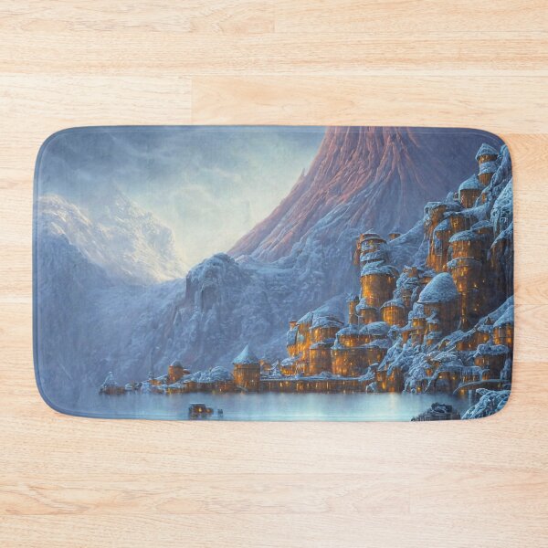 Item preview, Volcano on the lake in winter designed and sold by m-y-A-I-A-R-T-.