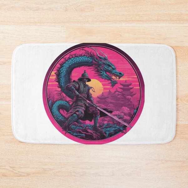 Item preview, Neon dragon and a warrior. designed and sold by livinken.