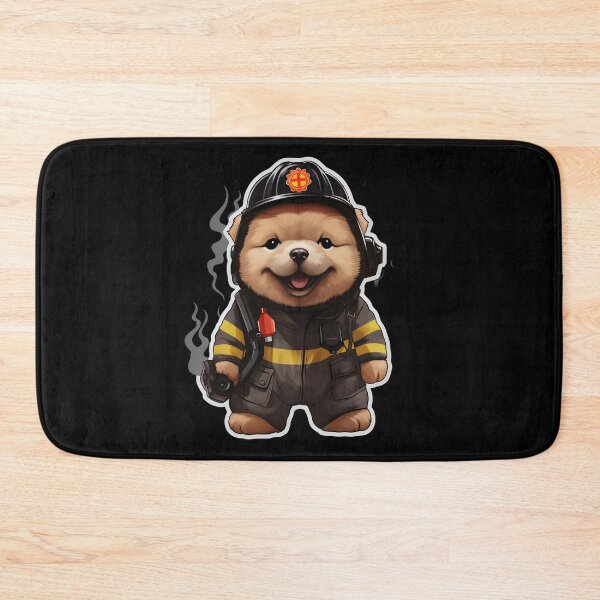 Item preview, Firefighter Chow Puppy designed and sold by CUTEDOGGIEZ.