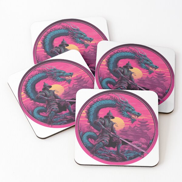 Item preview, Neon dragon and a warrior. designed and sold by livinken.