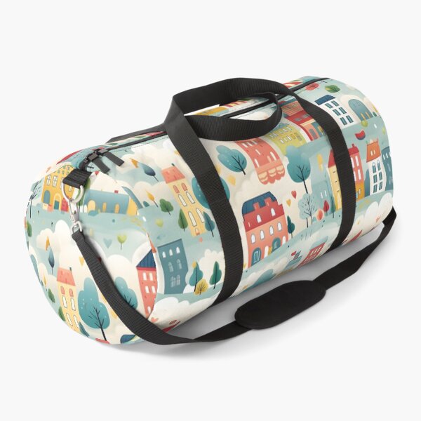 Item preview, Funny Magical City Naive Houses Pattern designed and sold by SecretDicer.