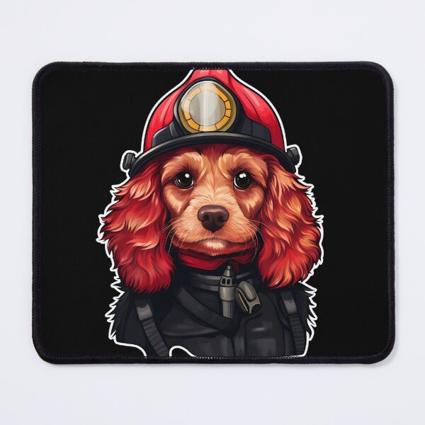 Item preview, Firefighter Cocker Spaniel designed and sold by CUTEDOGGIEZ.