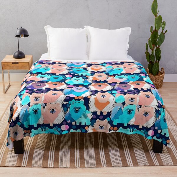 Item preview, Geometric Pomerenian Dogs Pattern designed and sold by Geonimalia.