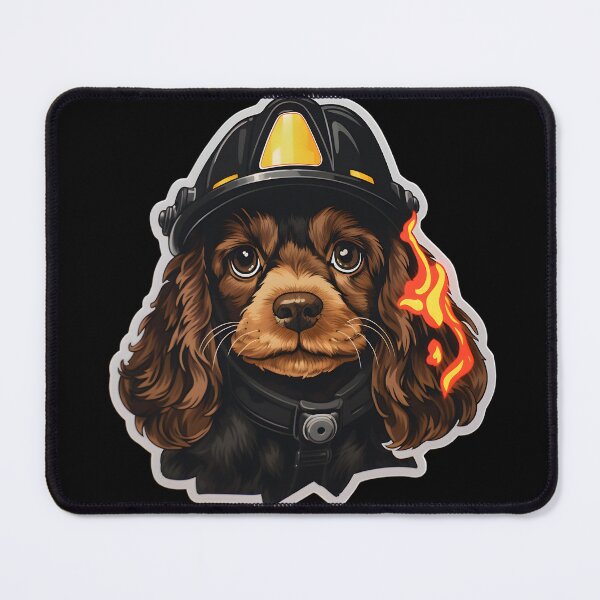 Item preview, Firefighter Cocker Puppy designed and sold by CUTEDOGGIEZ.