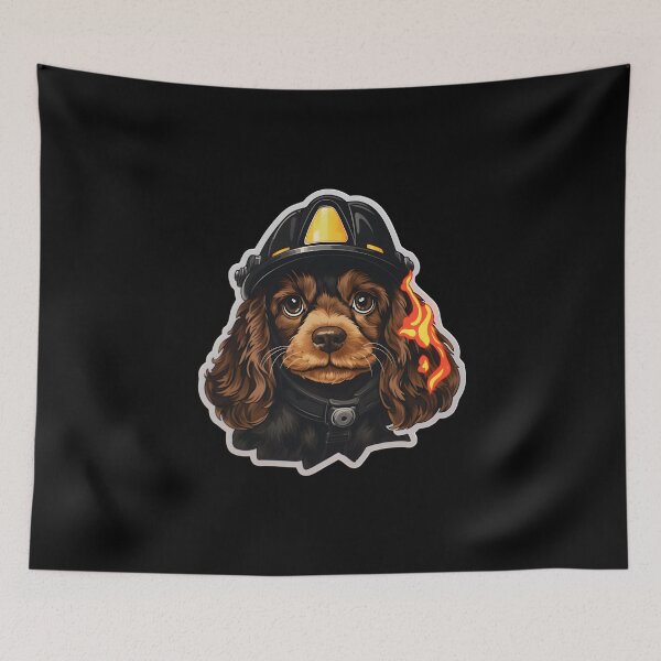 Artikelvorschau, Feuerwehrmann Cocker Puppy entworfen und verkauft von CUTEDOGGIEZ.