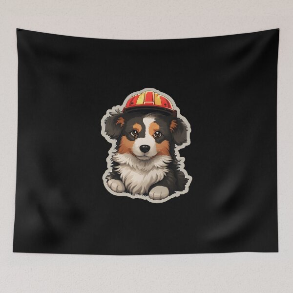 Item preview, Firefighter Collie designed and sold by CUTEDOGGIEZ.