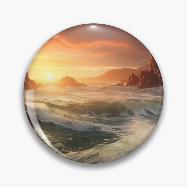 Artikelvorschau, Felsiger Strand bei Sonnenuntergang in Langzeitbelichtung - Landschaftsfotografie entworfen und verkauft von TheArtistOf2022.