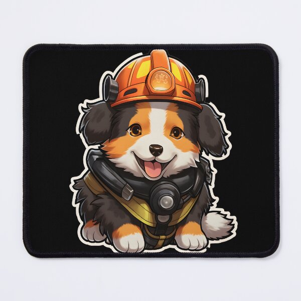 Item preview, Firefighter Scotch Collie Puppy designed and sold by CUTEDOGGIEZ.