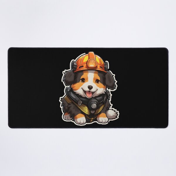 Item preview, Firefighter Scotch Collie Puppy designed and sold by CUTEDOGGIEZ.