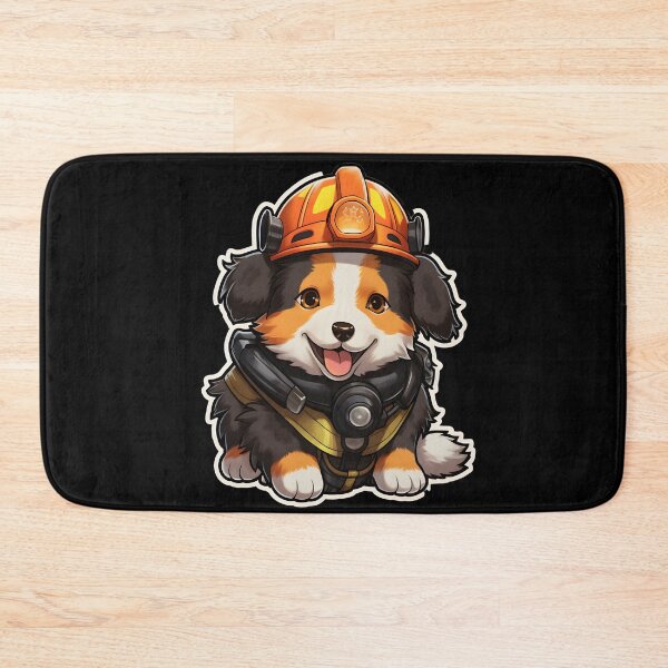 Item preview, Firefighter Scotch Collie Puppy designed and sold by CUTEDOGGIEZ.