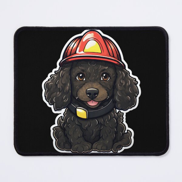 Item preview, Firefighter Curly-coated Retriever designed and sold by CUTEDOGGIEZ.