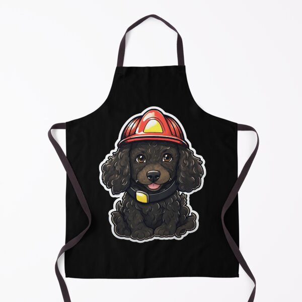 Item preview, Firefighter Curly-coated Retriever designed and sold by CUTEDOGGIEZ.
