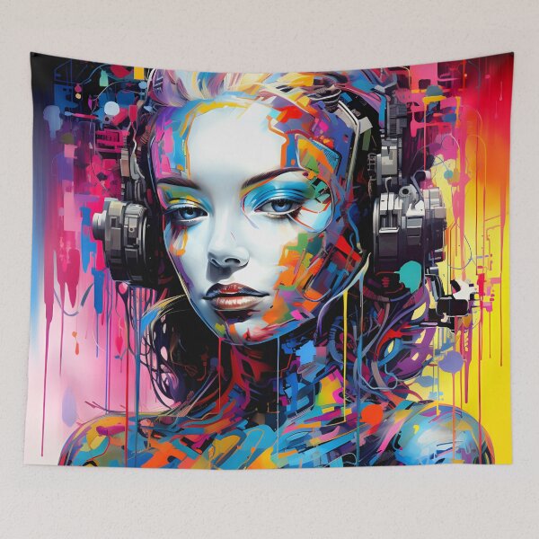 Item preview, Futuristic woman design designed and sold by NRGArtwork.