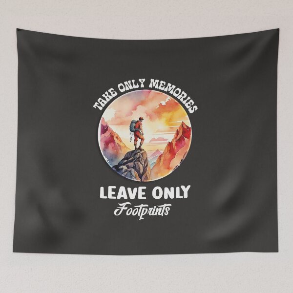 Item preview, Take Only Memories Leave Only Footprints  designed and sold by Fateh-Kro ⭐⭐⭐⭐⭐.