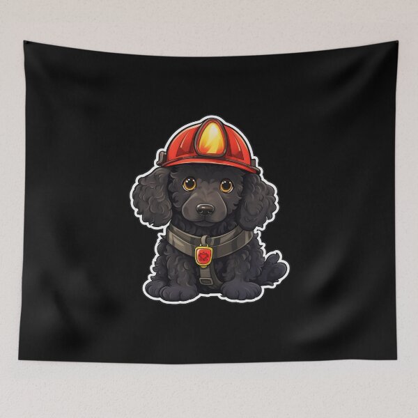 Artikelvorschau, Feuerwehrmann Curly Puppy entworfen und verkauft von CUTEDOGGIEZ.