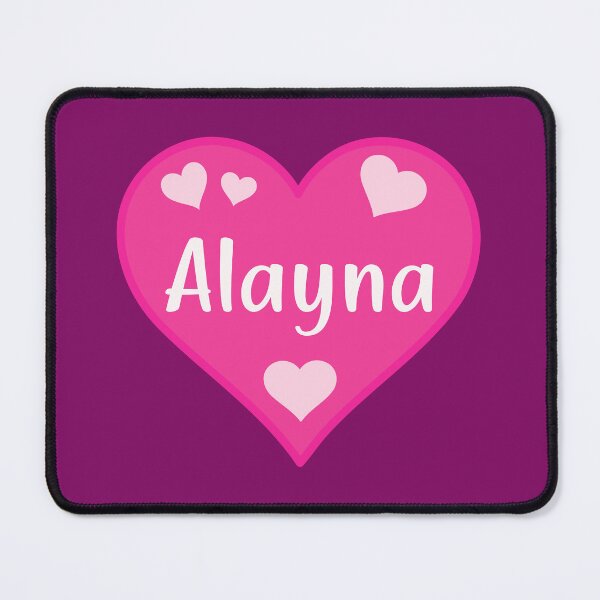 Item preview, Alayna Name Pink Heart designed and sold by Jeallan Designs.