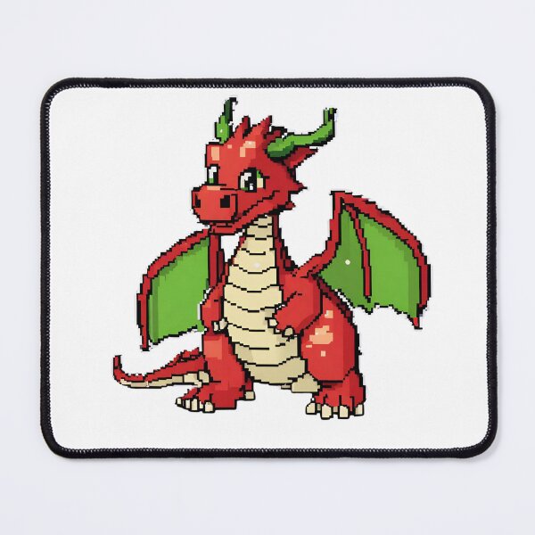 Item preview, Red Dragon is Happy of Christmas PIXEL designed and sold by FlixFordZER.