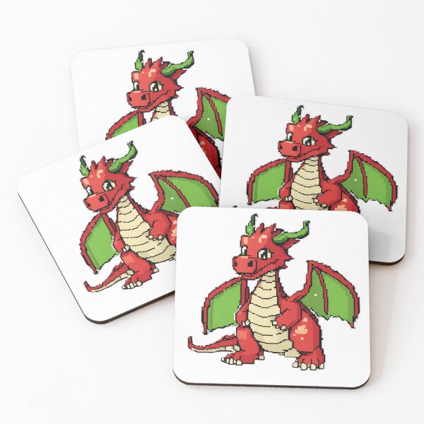 Item preview, Red Dragon is Happy of Christmas PIXEL designed and sold by FlixFordZER.