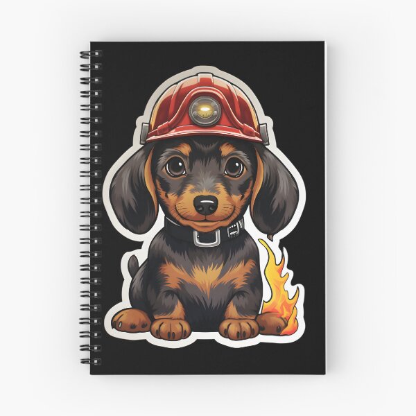 Item preview, Firefighter Dachshund designed and sold by CUTEDOGGIEZ.
