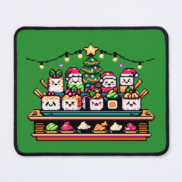 Item preview, 8-Bit Sushi Christmas: Quirky Festive Pixel Art designed and sold by PixelPunkster.