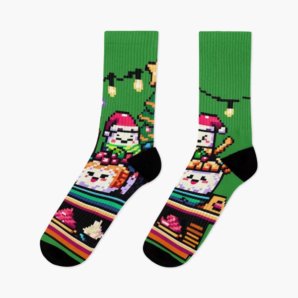 Item preview, 8-Bit Sushi Christmas: Quirky Festive Pixel Art designed and sold by PixelPunkster.
