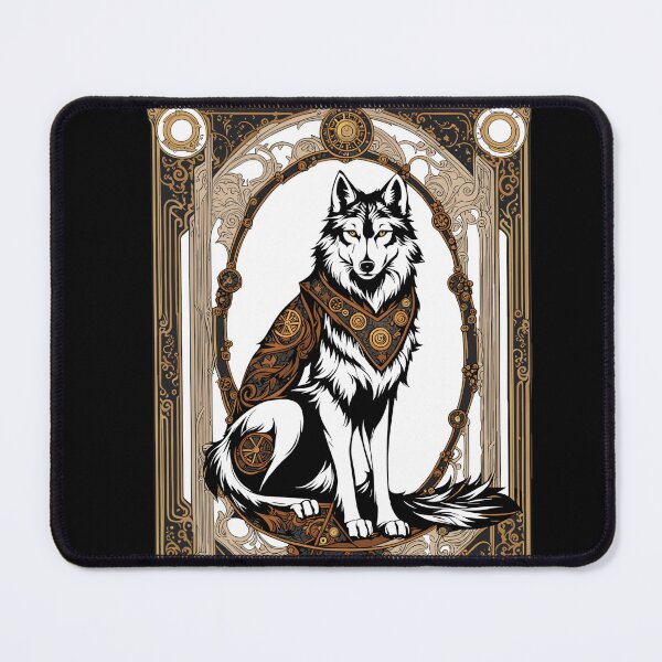 Item preview, Steampunk Wolf trapped Tarot Card designed and sold by EternalDelight1.