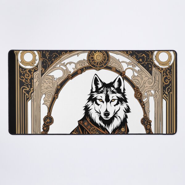 Item preview, Steampunk Wolf trapped Tarot Card designed and sold by EternalDelight1.
