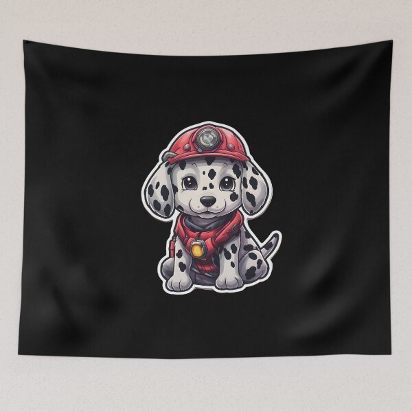 Item preview, Firefighter Carriage Puppy designed and sold by CUTEDOGGIEZ.