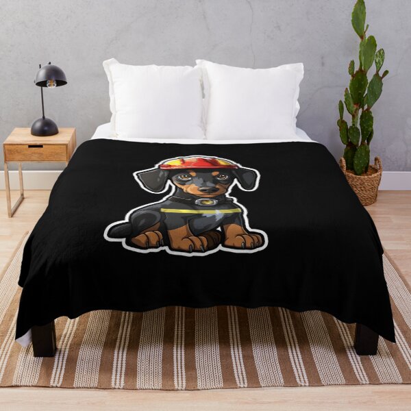 Item preview, Firefighter Doberman Pinscher designed and sold by CUTEDOGGIEZ.