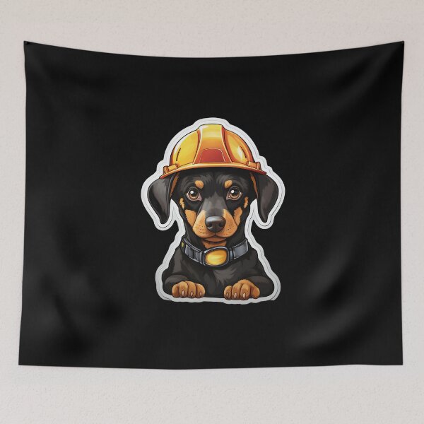 Item preview, Firefighter Doberman Puppy designed and sold by CUTEDOGGIEZ.