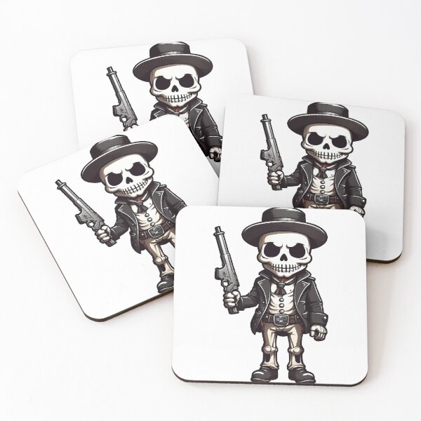 Item preview, skull cowboy and crossed revolvers designed and sold by wplamkung.
