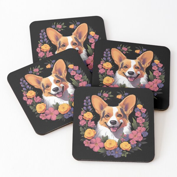 Item preview, Welsh Corgi Floral designed and sold by TomDarche.