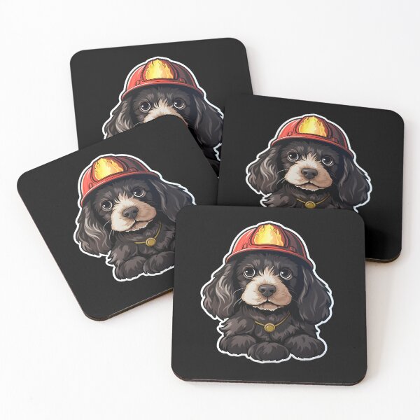 Item preview, Firefighter Cocker Puppy designed and sold by CUTEDOGGIEZ.