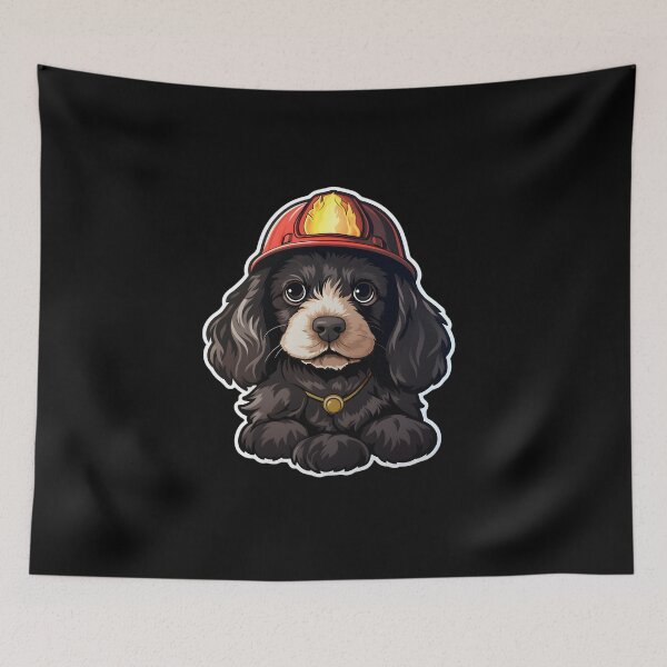 Artikelvorschau, Feuerwehrmann Cocker Puppy entworfen und verkauft von CUTEDOGGIEZ.