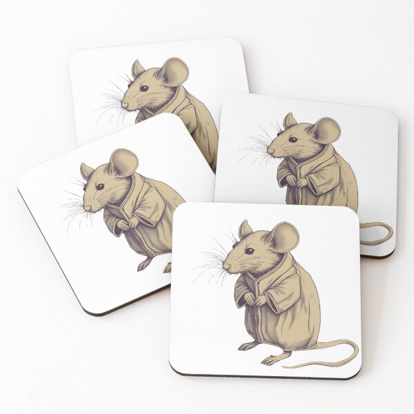 Item preview, Mouse in Pajamas - Sepia Brown designed and sold by LittleGoblinPrs.