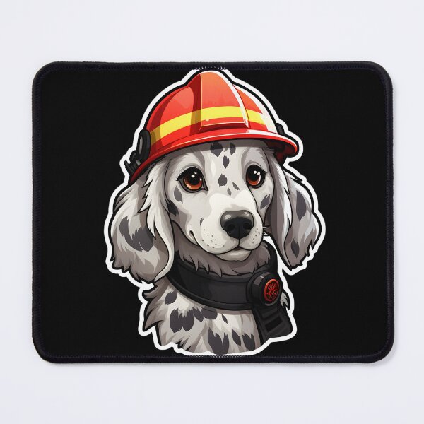 Item preview, Firefighter English Setter designed and sold by CUTEDOGGIEZ.