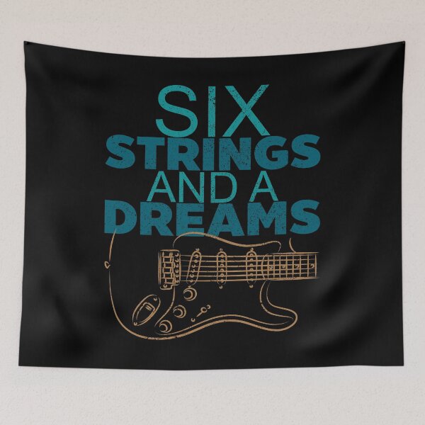 Item preview, Six Strings And A Dreams, Line Art Drawing of Electric Guitar designed and sold by CJansuebsri.