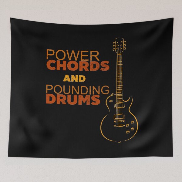 Item preview, Power Chords And Pounding Drums, Line Art Drawing of Electric Guitar designed and sold by CJansuebsri.