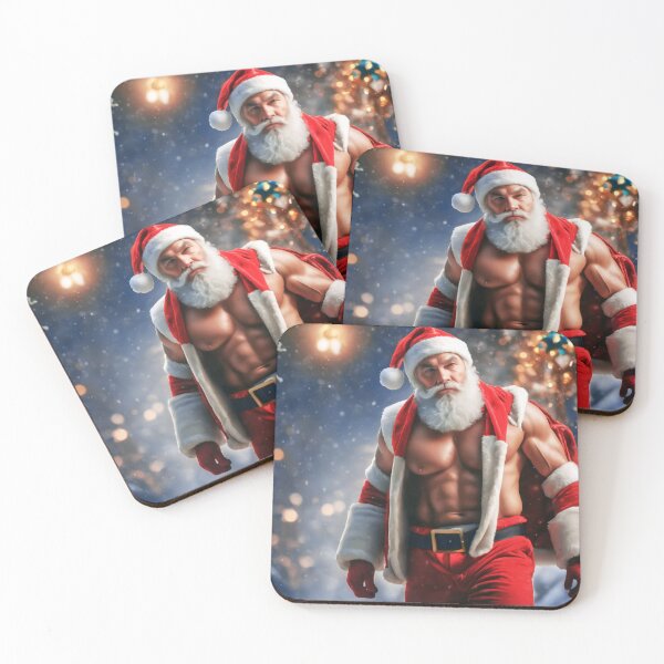 Artikelvorschau, Hemdloser Fitnessstudio-Weihnachtsmann entworfen und verkauft von Bunmigraphics .