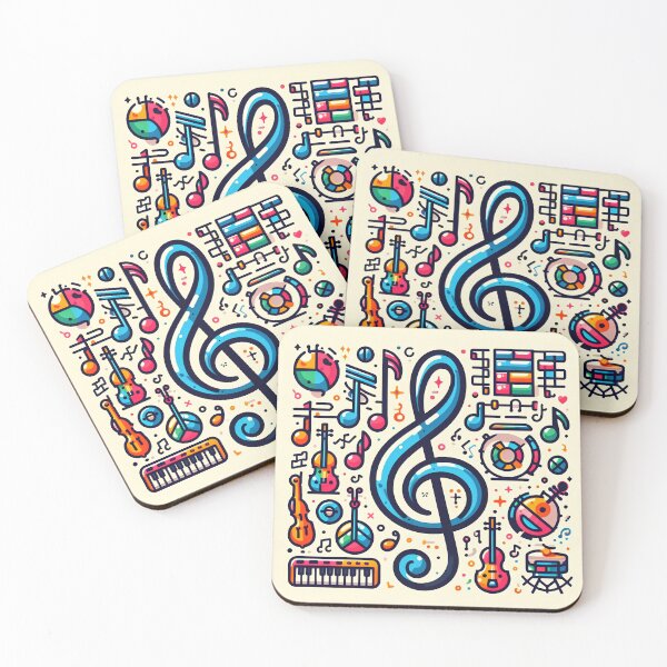 Item preview, Musical Essentials: Playful Basic Music Elements designed and sold by TextileTrove.