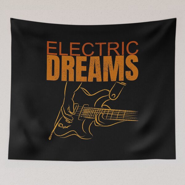 Item preview, Electric Dreams, Line Art Drawing of Electric Guitar designed and sold by CJansuebsri.