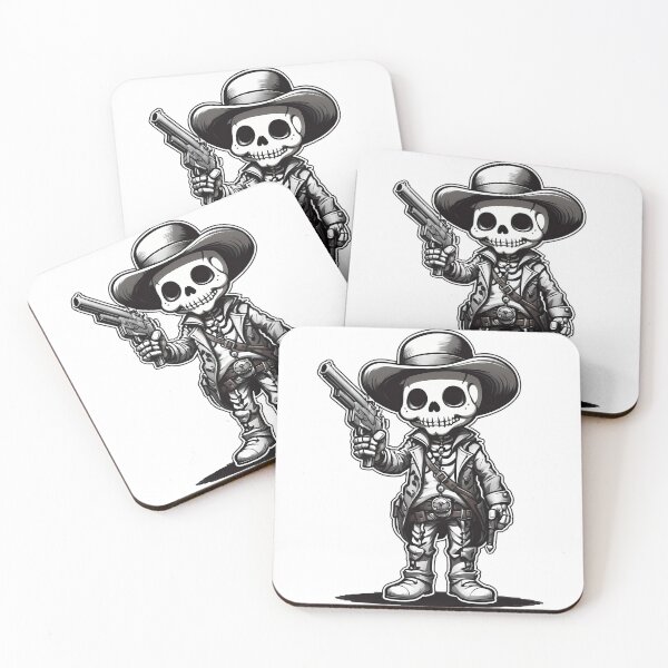 Item preview, skull cowboy and crossed revolvers designed and sold by wplamkung.