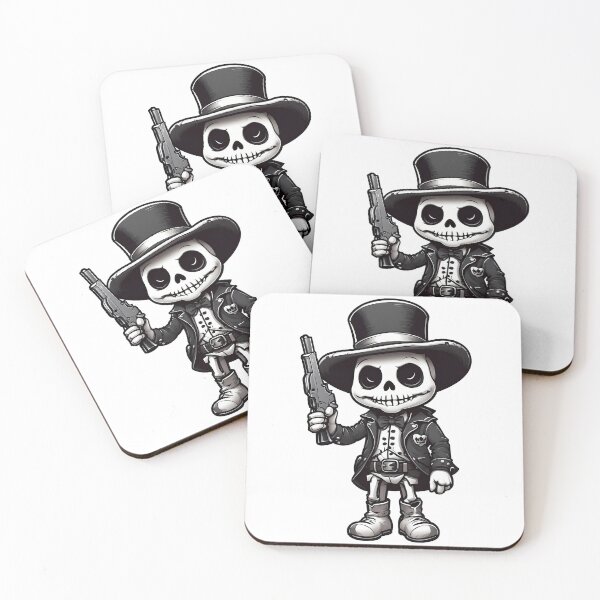 Item preview, skull cowboy and crossed revolvers designed and sold by wplamkung.