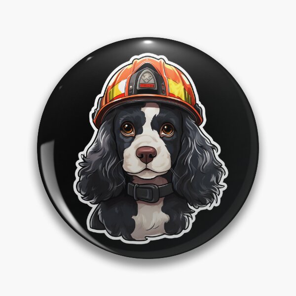 Item preview, Firefighter Springer Puppy designed and sold by CUTEDOGGIEZ.