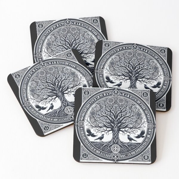 Item preview, Yggdrasil Tree Runes Norse Emblem designed and sold by ZbigArt.