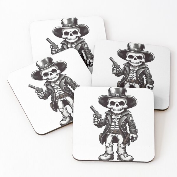 Item preview, skull cowboy and crossed revolvers designed and sold by wplamkung.